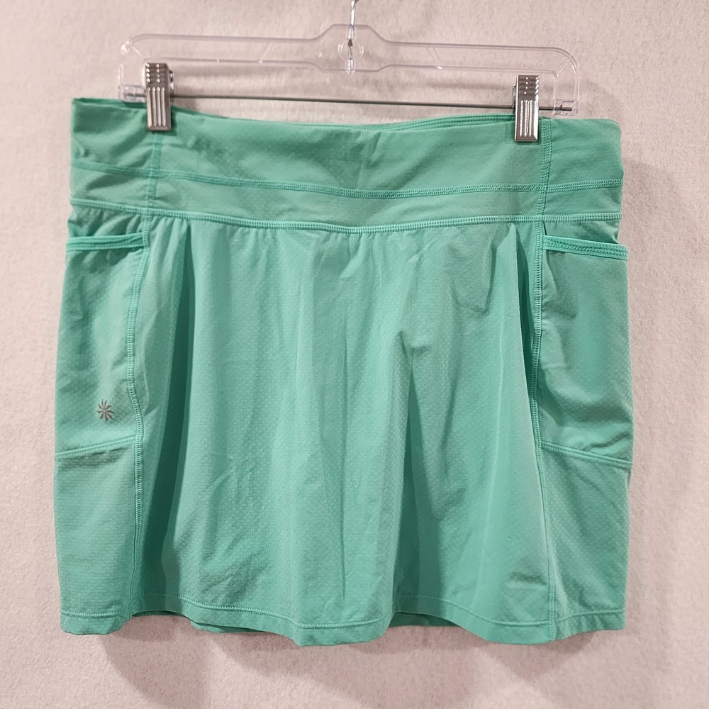 Athleta Mint Green Athletic Skort Built-in Shorts Pockets MT Tall Womens